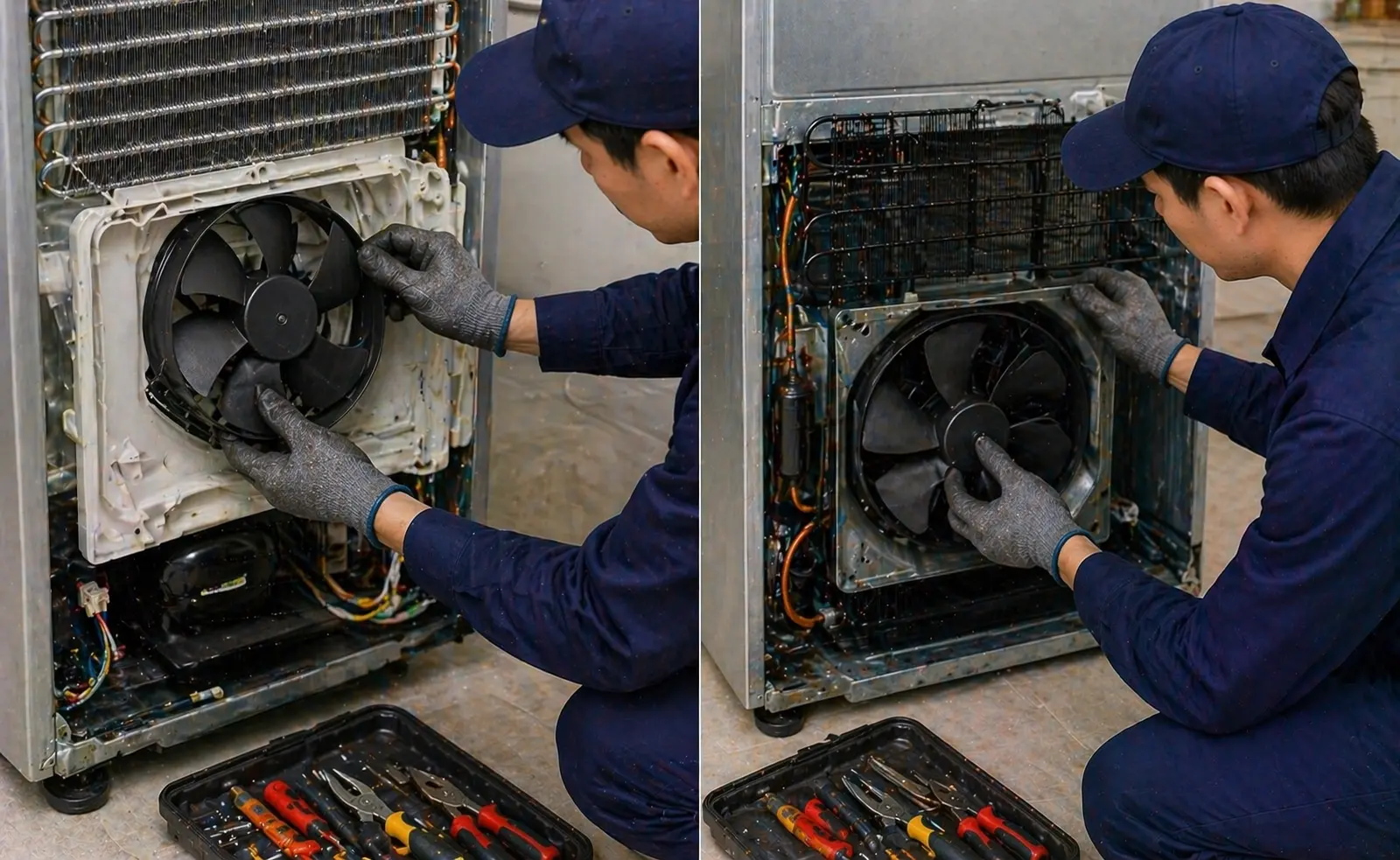 Change Evap /Condenser Fan