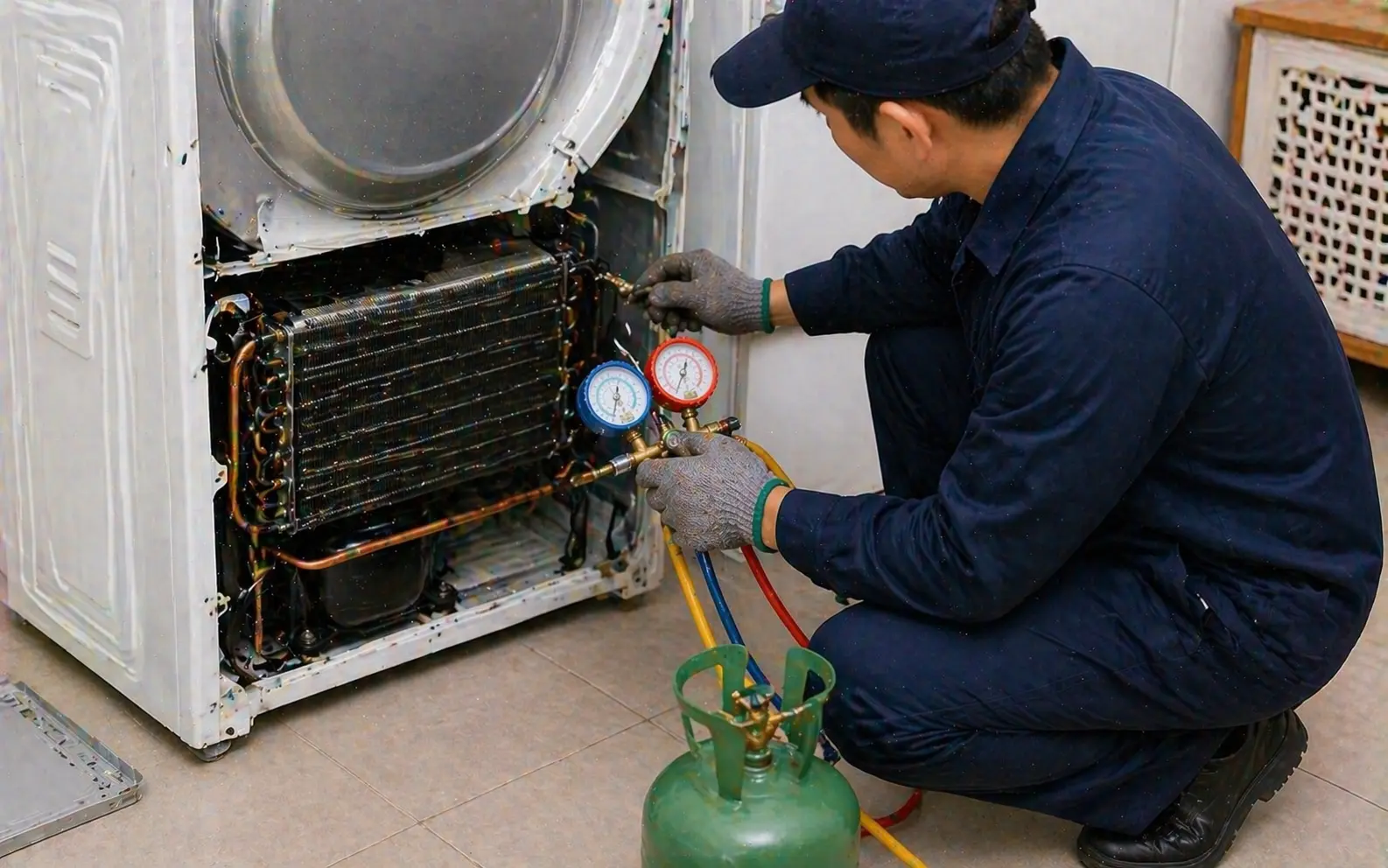 Change Condenser/Regas